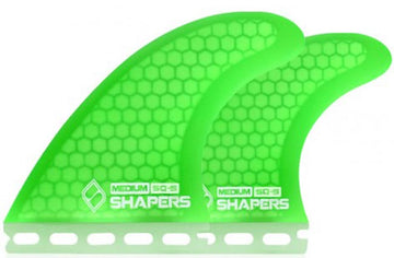 Shapers Fins - SQ5 Quad (Futures) - Green - Medium