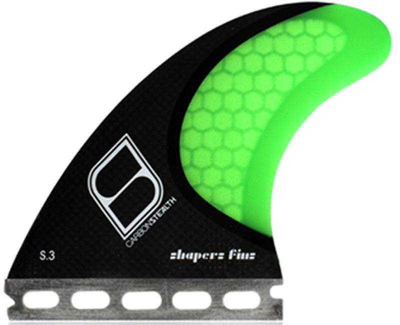 Shapers Fins - Stealth S3 (Future) - Fluro Green - Small