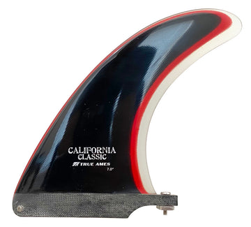True Ames Fins - 7" California Classic - Black/Red/Clear