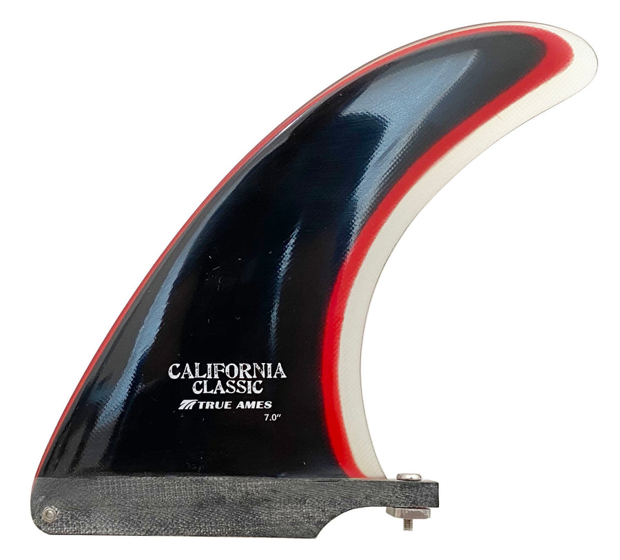 True Ames Fins - 7" California Classic - Black/Red/Clear