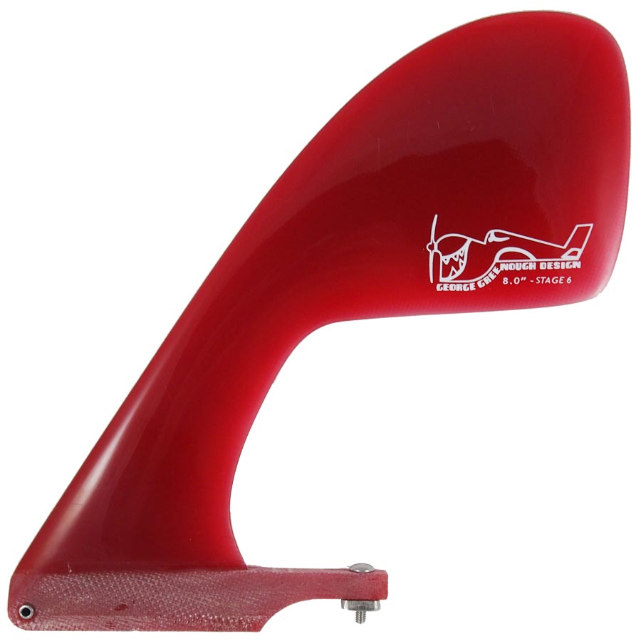 True Ames Fins - 8" George Greenough Stage 6 - Red