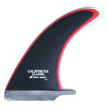 True Ames Fins - 9.5" California Classic - Black/Red/Clear