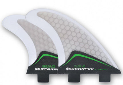 Scarfini Fins - HX4-Quad - Green - (FCS) Large
