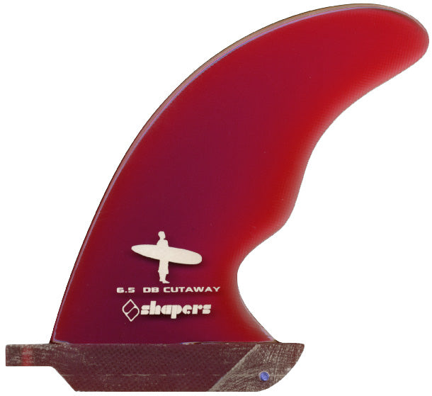 Shapers Fins - 6.5" Doug Bell Cutaway - Red