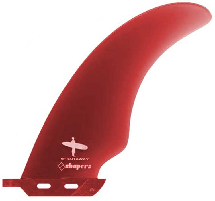 Shapers Fins - 9" Cutaway - Red